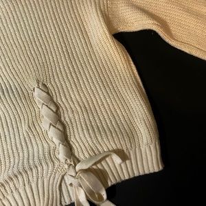 sweater with back tie detail